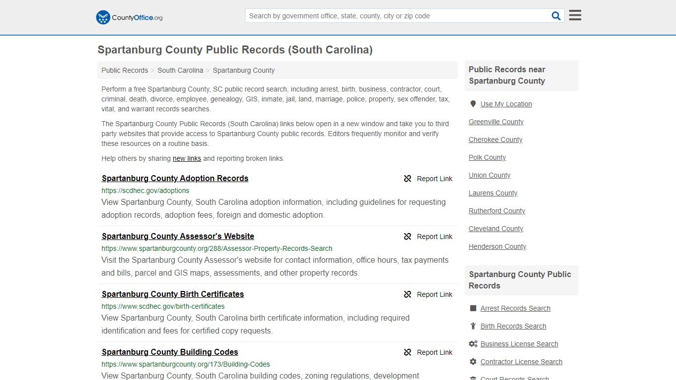 Public Records - Spartanburg County, SC (Business, Criminal, GIS ...