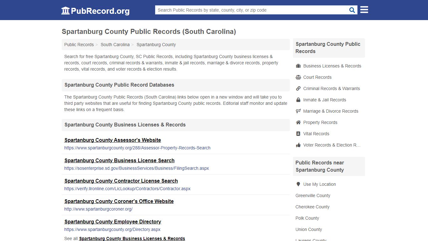 Spartanburg County Public Records (South Carolina)